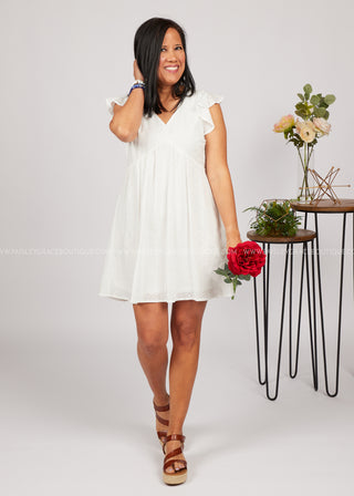 Ashby Eyelet Dress-WHITE - FINAL SALE