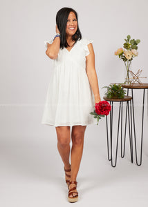 Ashby Eyelet Dress-WHITE  - FINAL SALE