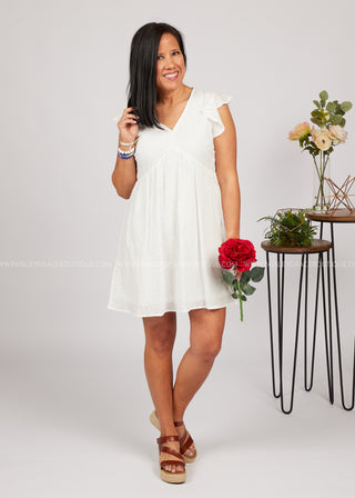 Ashby Eyelet Dress-WHITE - FINAL SALE