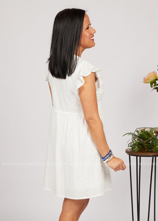 Ashby Eyelet Dress-WHITE - FINAL SALE