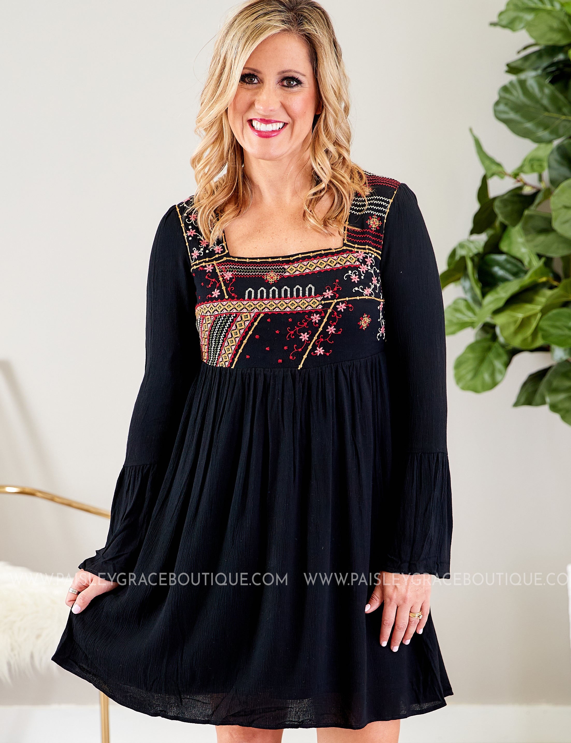 Gianna Embroidered Dress - LAST ONES FINAL SALE