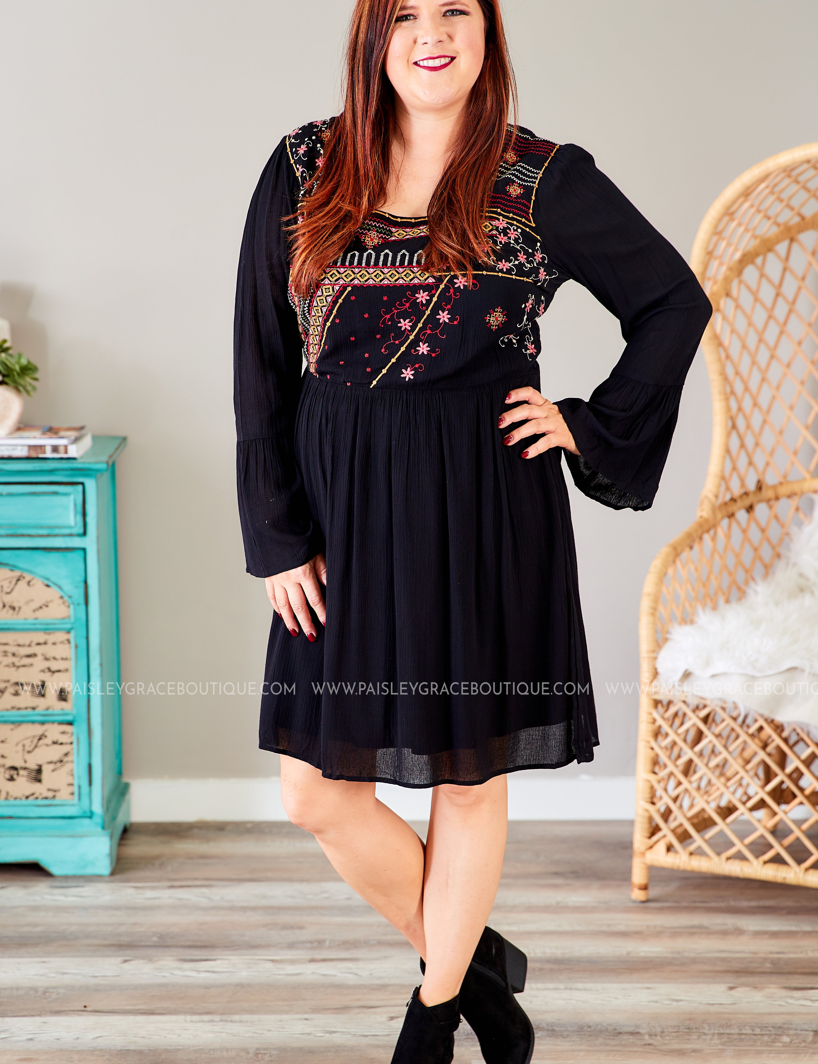 Gianna Embroidered Dress - LAST ONES FINAL SALE