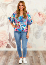 Load image into Gallery viewer, Heidi Top - Periwinkle Mix - FINAL SALE CLEARANCE
