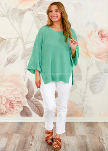 Above the Clouds Sweater - Mint  - FINAL SALE CLEARANCE