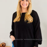 All the Right Reasons Sweater - BLACK* LAST ONES FINAL SALE *