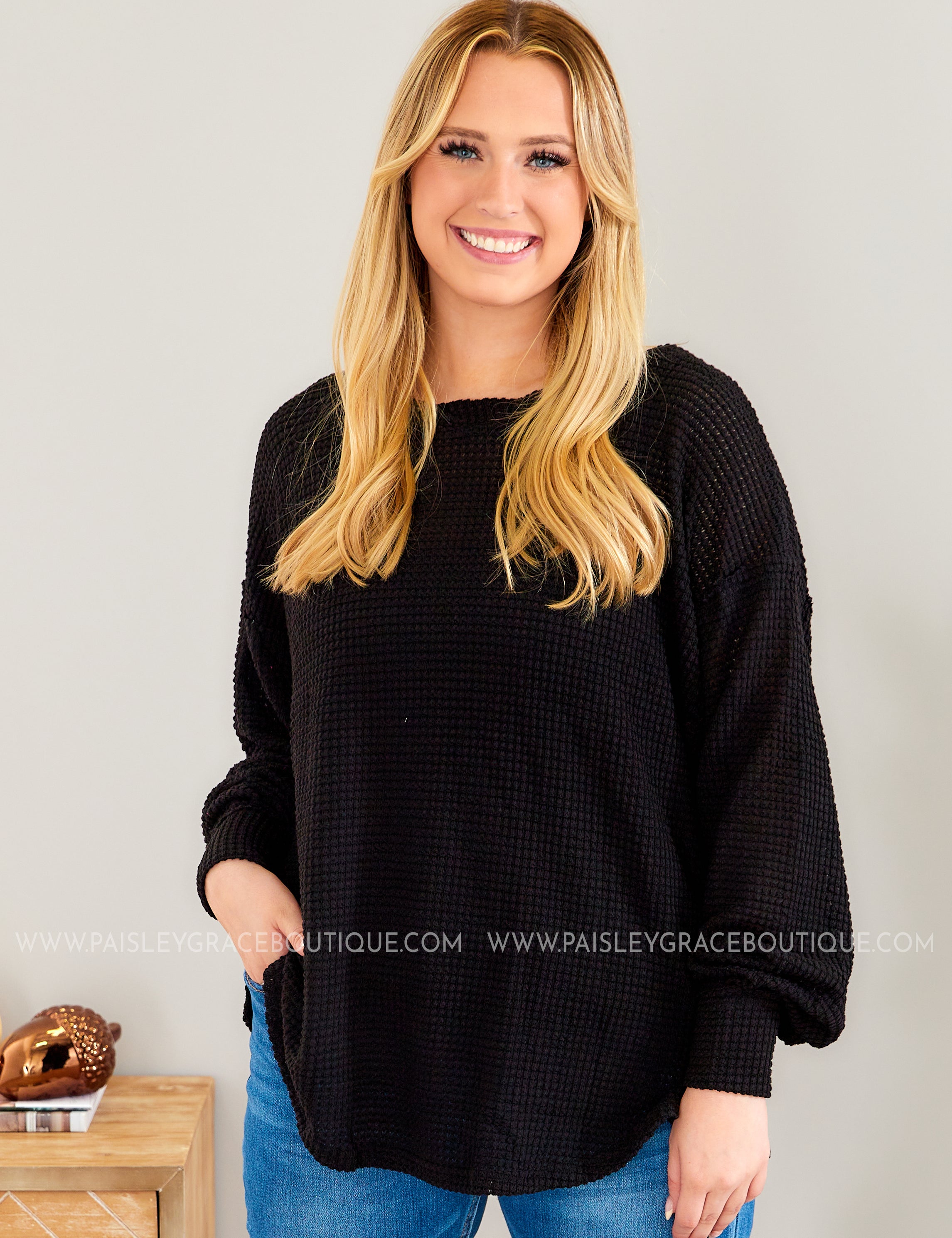 All the Right Reasons Sweater - BLACK* LAST ONES FINAL SALE *