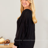 All the Right Reasons Sweater - BLACK* LAST ONES FINAL SALE *