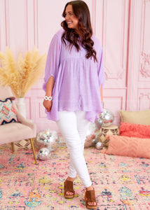 Meant To Be Together Top - Lavender - FINAL SALE