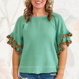 Shift In The Wind Top - Sage* FINAL SALE *