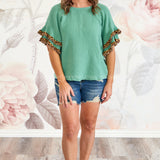Shift In The Wind Top - Sage* FINAL SALE *
