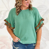Shift In The Wind Top - Sage* FINAL SALE *