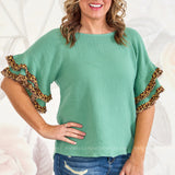 Shift In The Wind Top - Sage* FINAL SALE *