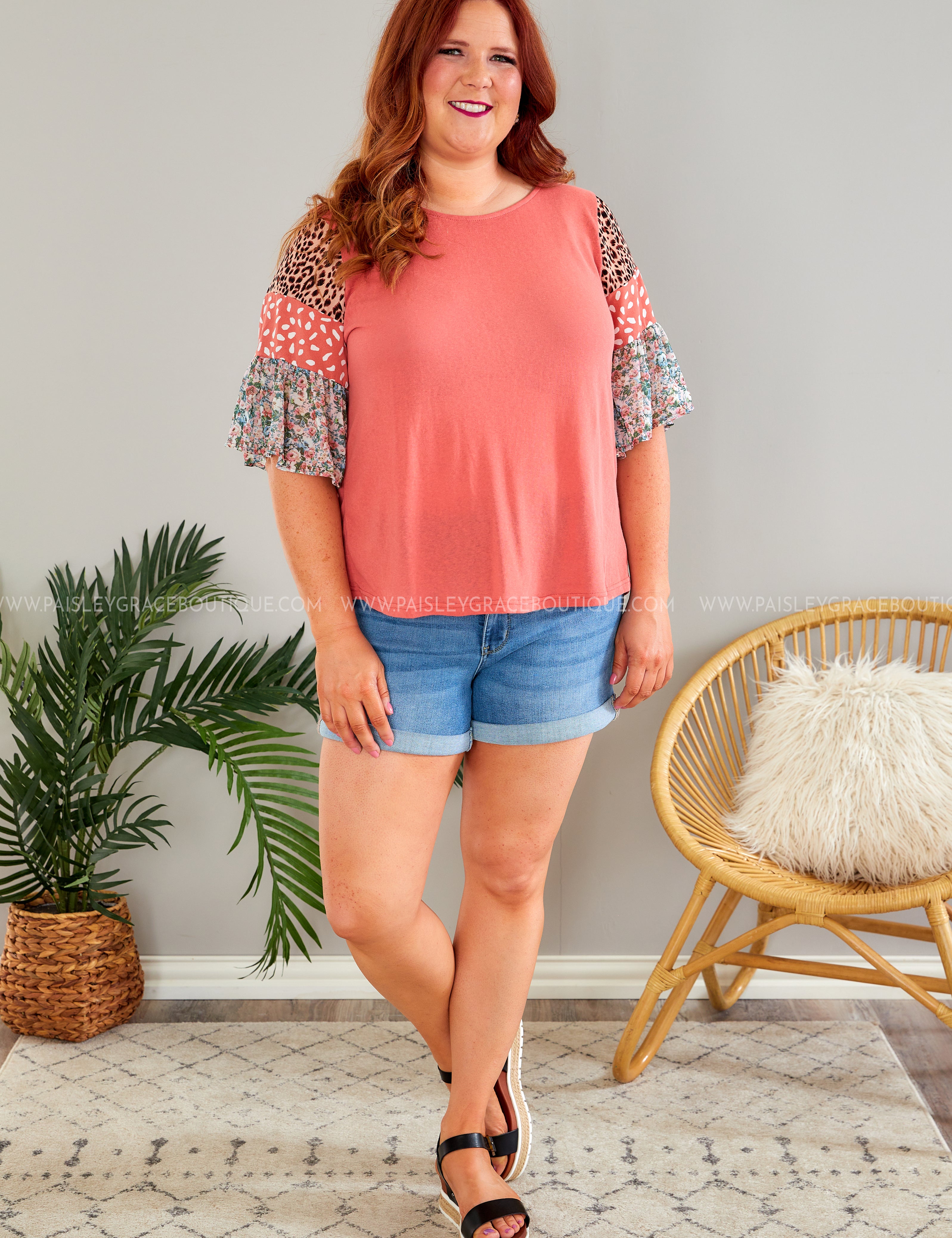 Always Wandering Top - Coral - LAST ONES FINAL SALE