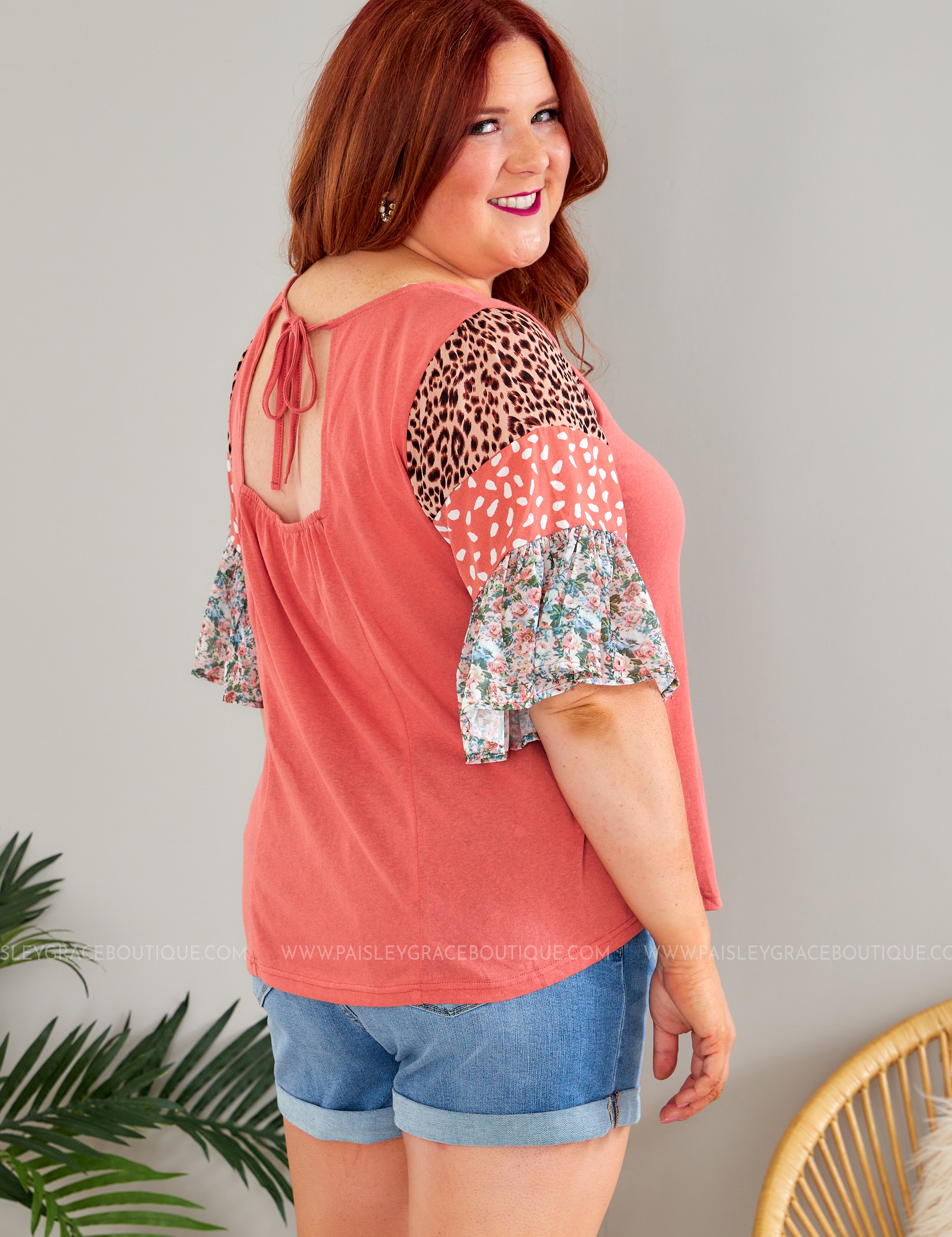 Always Wandering Top - Coral - LAST ONES FINAL SALE