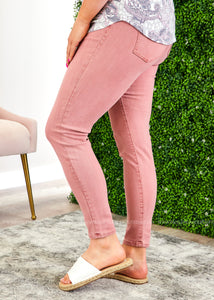 Abby Ankle Skinny Jeans by Liverpool - MAUVE BLUSH - FINAL SALE