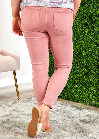 Abby Ankle Skinny Jeans by Liverpool - MAUVE BLUSH - LAST ONE FINAL SALE