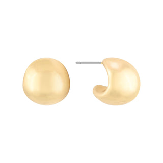 Subtle Curve Half Hoop Post Back Earrings - PREORDER