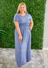 Load image into Gallery viewer, Alexandra Maxi Dress - Grey, Coral or Denim - FINAL SALE.
