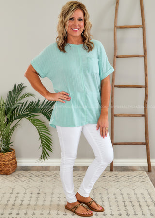 Friday Feeling Top - Mint  - FINAL SALE