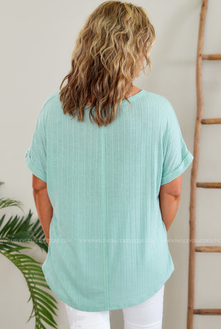 Friday Feeling Top - Mint  - FINAL SALE