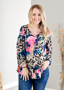 Kenzie Leopard Top  - FINAL SALE CLEARANCE