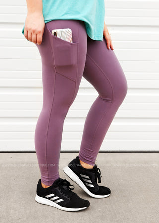 Full Length Leggings - FROSTED MULBERRY - REG. ONLY - FINAL SALE