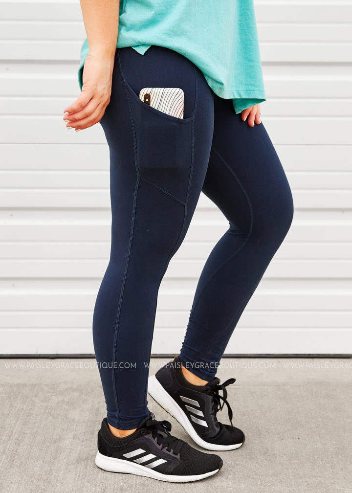 Full Length Leggings - NOCTURNAL NAVY - FINAL SALE CLEARANCE