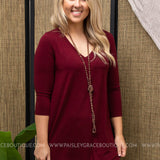 The Haven Top- CABERNET- RESTOCK - LAST ONES FINAL SALE