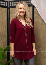 Load image into Gallery viewer, The Haven Top- CABERNET- RESTOCK  - FINAL SALE
