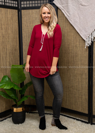 The Haven Top- DK. RED - LAST ONES FINAL SALE