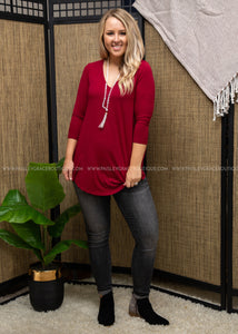 The Haven Top- DK. RED  - FINAL SALE CLEARANCE
