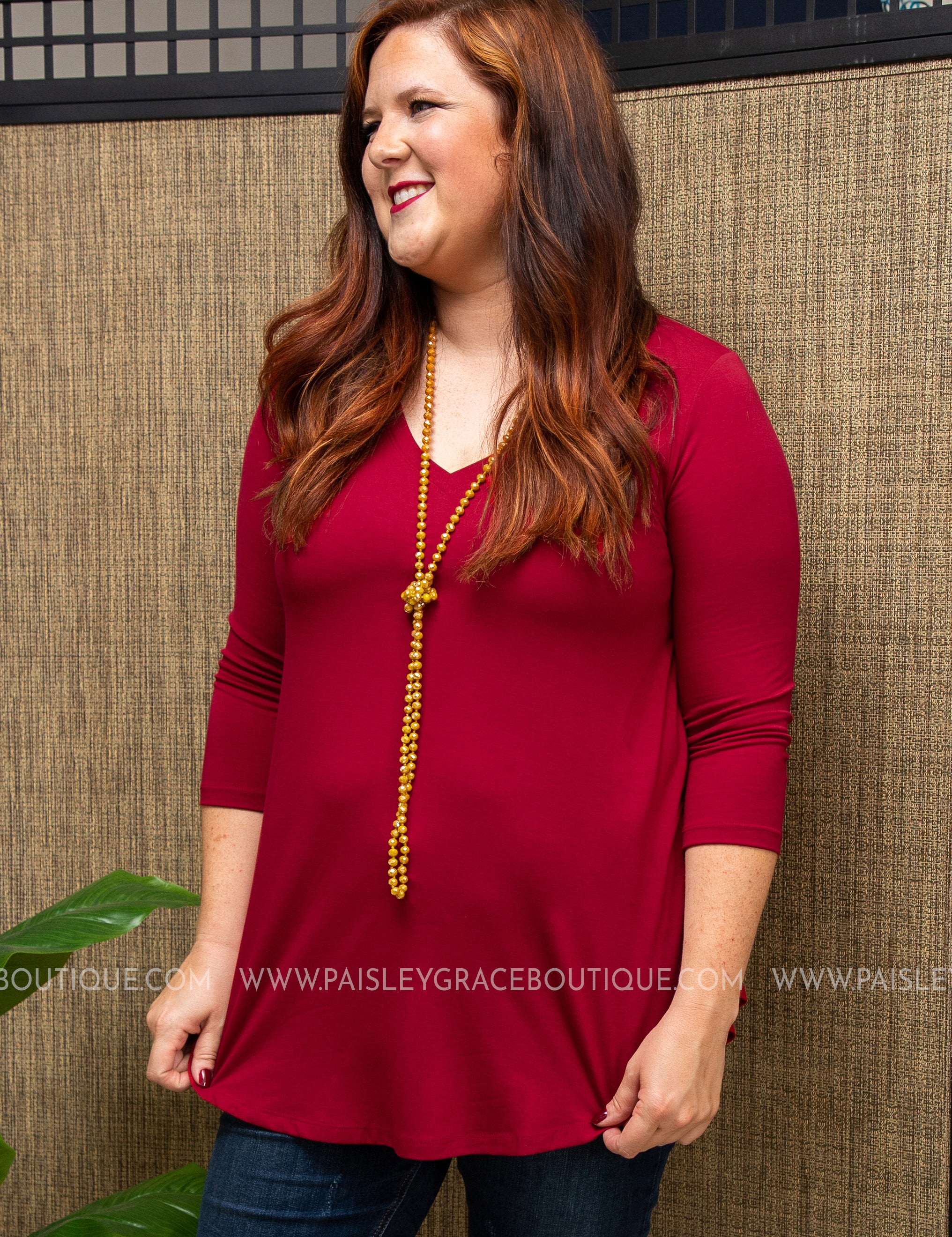 The Haven Top- DK. RED - LAST ONES FINAL SALE