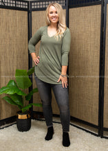 Load image into Gallery viewer, The Haven Top- LT. OLIVE  - FINAL SALE
