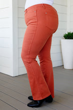 Load image into Gallery viewer, Autumn Mid Rise Slim Bootcut Jeans in Terracotta
