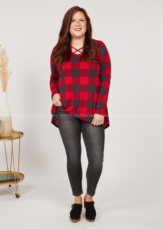 Promise Me Plaid Top - LAST ONES FINAL SALE