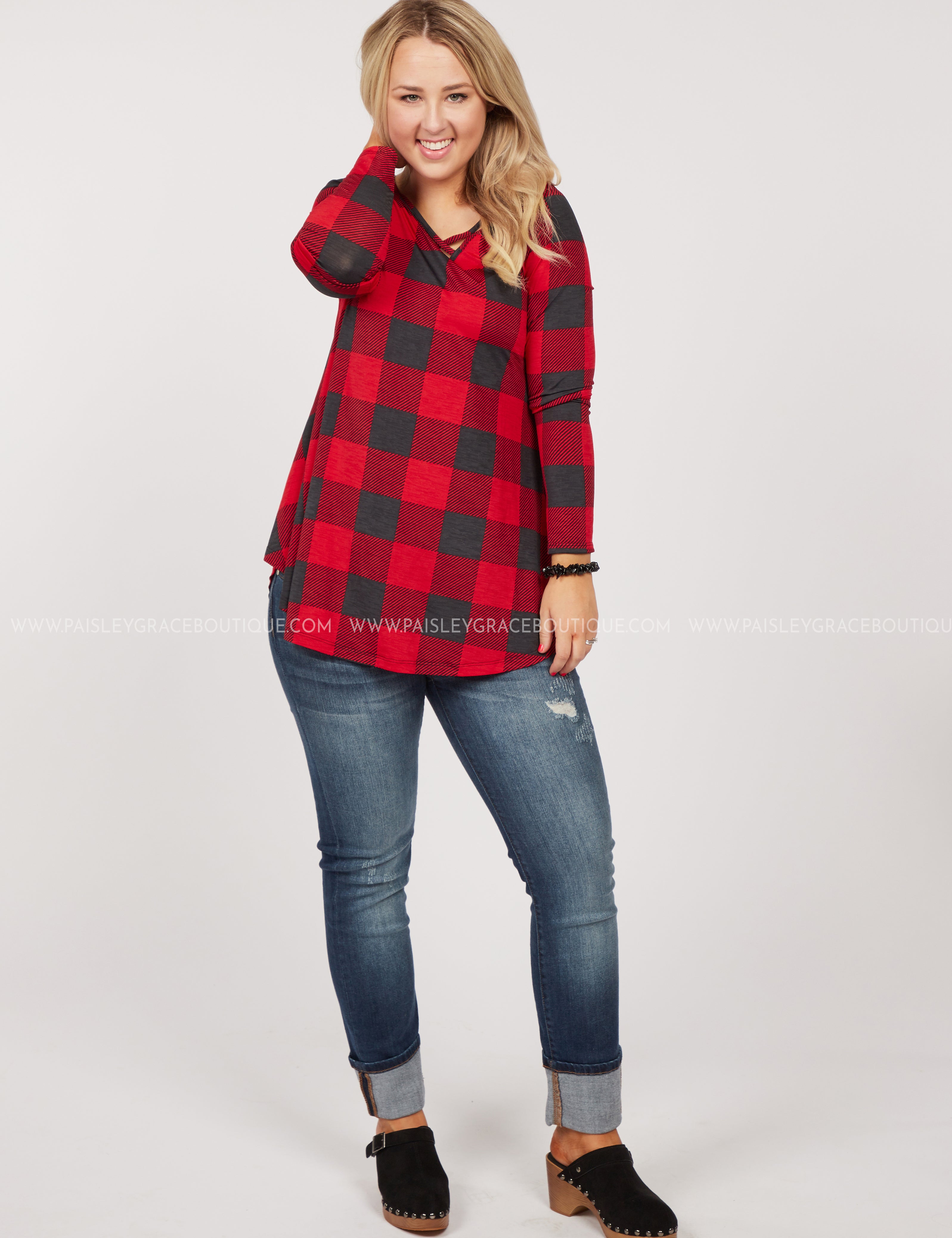 Promise Me Plaid Top - LAST ONES FINAL SALE