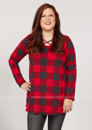 Promise Me Plaid Top - LAST ONES FINAL SALE