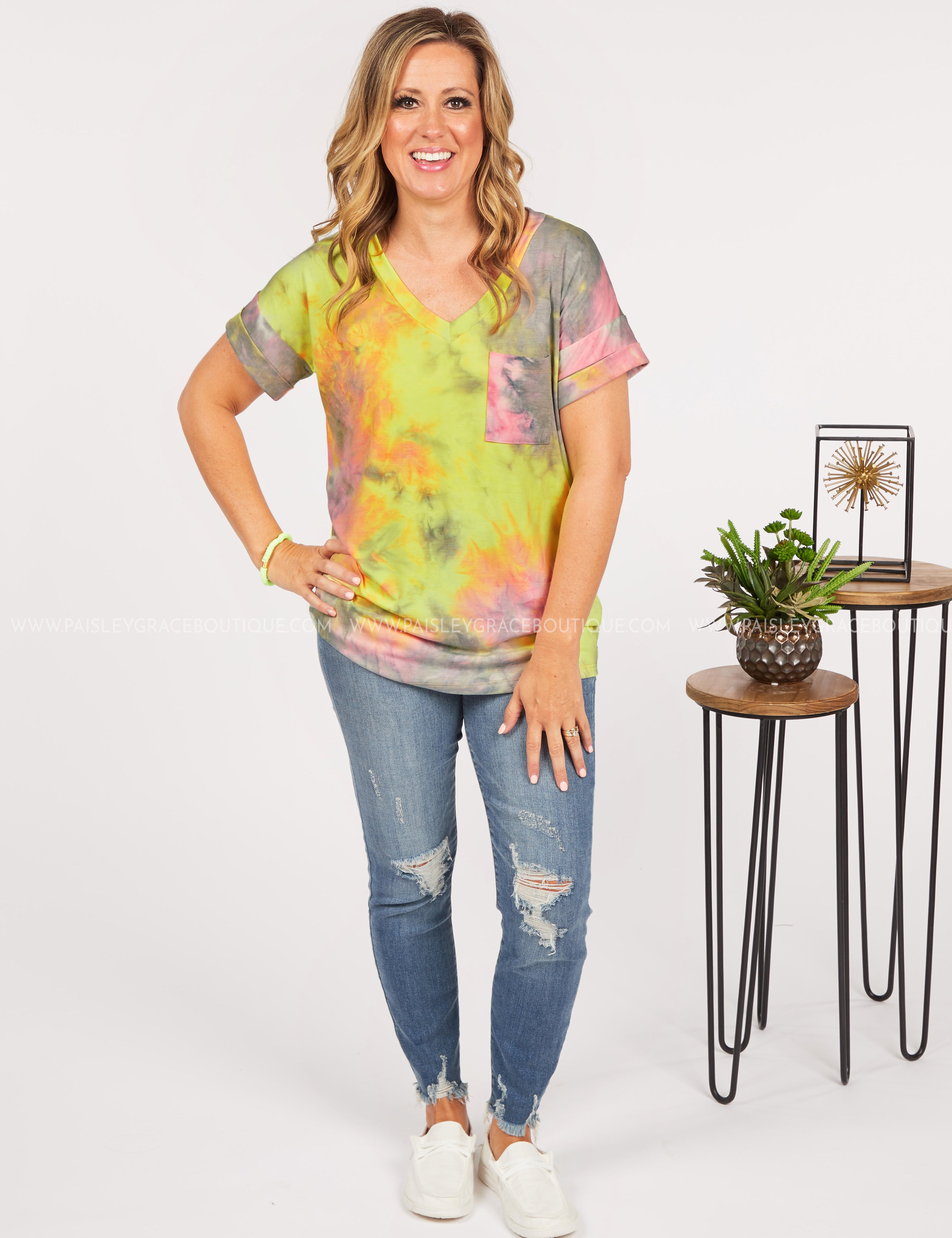 Basic Needs Tie Dye - GREY- LAST ONES FINAL SALE