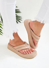 Load image into Gallery viewer, Bonnie Platform Sandals - Taupe  - FINAL SALE
