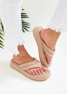 Bonnie Platform Sandals - Taupe  - FINAL SALE