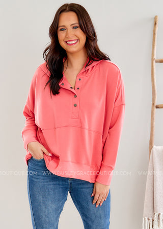 Shaye Hoodie - Coral* FINAL SALE *