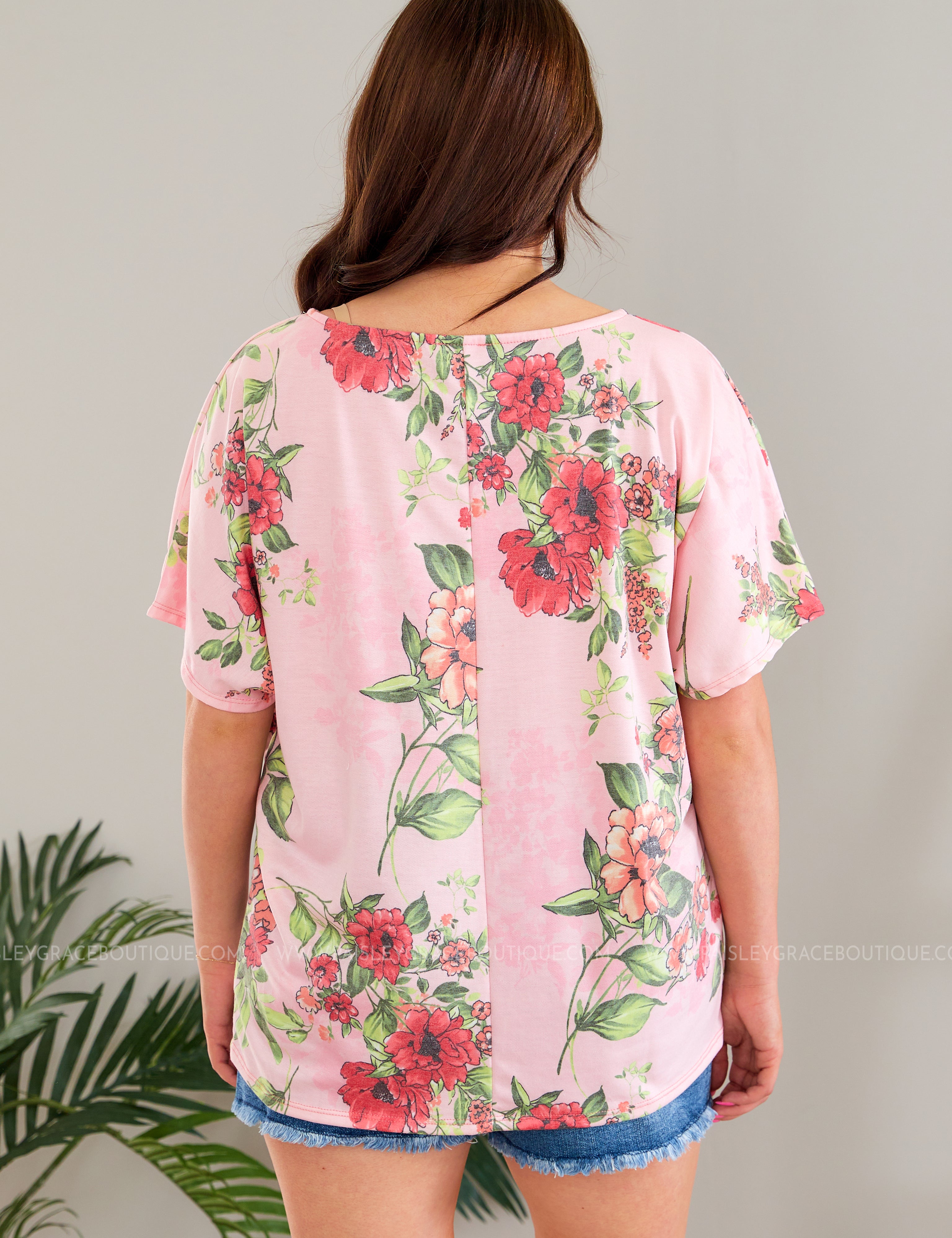 Floral Dawn Top - Pink* LAST ONES FINAL SALE *