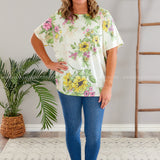 Floral Dawn Top - Ivory* LAST ONES FINAL SALE *