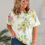 Floral Dawn Top - Ivory* LAST ONES FINAL SALE *