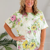 Floral Dawn Top - Ivory* LAST ONES FINAL SALE *