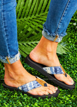 Load image into Gallery viewer, Bahama Mama Flip Flops by Corkys - BLUE  - FINAL SALE
