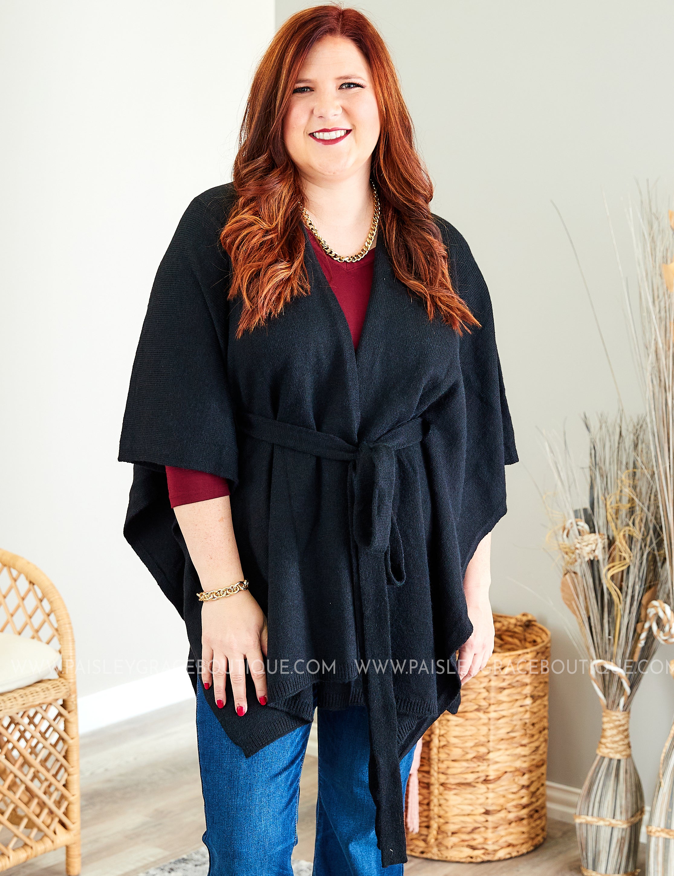 Calista Belted Poncho* LAST ONES FINAL SALE * -- WS23