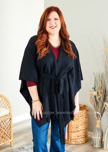 Calista Belted Poncho  - FINAL SALE  -- WS23 CLEARANCE