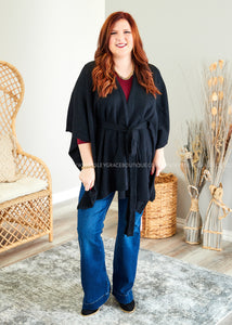 Calista Belted Poncho  - FINAL SALE  -- WS23 CLEARANCE