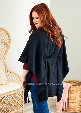 Calista Belted Poncho  - FINAL SALE  -- WS23